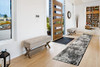 ShadesU Abstract Design Non-Slip Hallway Rug Black (31inch Wide x 5ft Length) New