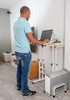 Mobile Computer Desk with Wheels Two Tiers Printer Stand up B076TCJBDT -Black New