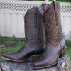 Soto Boots Women's Cheyenne Leather Snipped Toe Cowgirl Brown, 9.5
