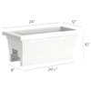 Root & Vessel Countryside Rail Planter White 24" B07XSTMSGJ - NEW New