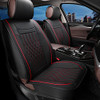 Sanwom Leather Car Seat Covers Full Set, 5 Pcs, SUV Sedan Pick-up Truck - Black New