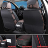 Sanwom Leather Car Seat Covers Full Set, 5 Pcs, SUV Sedan Pick-up Truck - Black New
