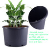 Acdeyaca 4.3 Gallon Large Plastic Pots,7pcs B09N1D58R4 -Black New