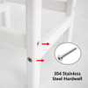 N&V HDPE Side Table Adirondack Square Outdoor Poly Lumber Patio - White New