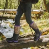 DRYCODE RUBBER BOOTS WOMEN STEEL SHANK HUNTING BOOTS - SIZE: 7 - PURPLE/BLACK