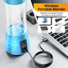 JUICEUP PORTABLE ELECTRIC JUICER,SMOOTHIE BLENDER 380ML USB RECHARGEABLE - BLUE