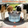 DECFLOW 12L NO SPILL STAINLESS STEEL DOG WATER BOWL FOR LARGE DOGS - GREY