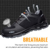 SAFETY LOONG Mens Work Shoes - Black, 13