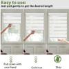 MiLin Cordless Zebra Shades Blinds for Windows, 47" W x 64" H - Snow White New