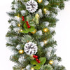 SHareconn 2Pcs 9FT Prelit Artificial Christmas Garland Color Changing Lights New