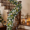 SHareconn 2Pcs 9FT Prelit Artificial Christmas Garland Color Changing Lights New