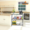 EZPEAKS 3-Shelf Shelving Unit with 3-Shelf Liners, Steel, Adjustable, Black New