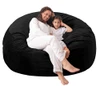 WhatsBedding [Velvet Fabric] 3 ft Chair,Soft Faux Fur Fabric,Black,3 Foot New