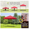 CROWN SHADES Patented 8ft x 8ft Outdoor Pop up Portable Shade B0BKPMHPNF - Red New