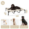 FIOCCO Elevated Dog Bed - Chew Proof Mesh for Large Dogs B0CL6LTJL5 - Beige