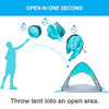 WolfWise UPF 50+ Easy Pop Up Beach Tent Sun Shelter Quick B07LG4VJ3R New