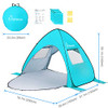 WolfWise UPF 50+ Easy Pop Up Beach Tent Sun Shelter Quick B07LG4VJ3R New
