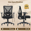 MOLENTS ERGONOMIC OFFICE CHAIR MESH COMPUTER DESK BIFMA X5.1 - ONYX BLACK