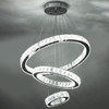 SUNNY HAWAII LARGE LED CRYSTAL CHANDELIER 3 COLOR MODERN CEILING LIGHT - CLEAR