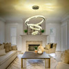 SUNNY HAWAII LARGE LED CRYSTAL CHANDELIER 3 COLOR MODERN CEILING LIGHT - CLEAR