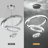 SUNNY HAWAII LARGE LED CRYSTAL CHANDELIER 3 COLOR MODERN CEILING LIGHT - CLEAR