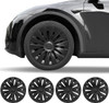 KLUTCHTECH COVERS 14-SPOKES WHEEL CAPS 19'' WHEEL HUB CAPS 4 PACK - MATTE BLACK