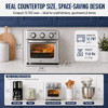 VAL CUCINA 12.7 QT COMPACT AIR FRYER TOASTER OVEN COMBO 2-RACK 6-IN-1 - SILVER