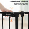 COMOMY 150" BABY GATE EXTRA WIDE DOG GATE FOR HOUSE STAIRS DOORWAYS BLACK