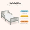 Dream On Me Classic Design Toddler Bed, Greenguard Gold, Cool Grey - False New