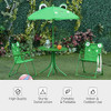 Outsunny Folding Kids Table and Chair Set Picnic Table Frog Pattern - Green New