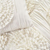 Lush Decor 3 Piece Serena Comforter Set, Queen, Ivory New