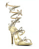 Wild Diva Women Rhinestone Butterfly Spiral Wrap Around Size: 8 - Gold Pu New