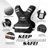 YES4ALL WEIGHTED VEST REFLECTIVE STRIP 20-32LBS E141 - BLACK