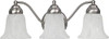 Capital Lighting 1363MN-117 Brady Faux White Alabaster Glass, Matte Nickel New