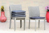 Atlantic Patio Amazonia Atlantic Liberty 4 Chairs Wicker Grey Cushions New