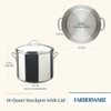 FARBERWARE CLASSIC SERIES 16 QUART STOCK POT WITH LID - STAINLESS STEEL