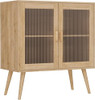 COEZTT KITCHEN CABINET WITH 2 DOORS & 2 DRAWERS - BUFFET COS06019 - NATURAL WOOD