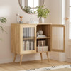 COEZTT KITCHEN CABINET WITH 2 DOORS & 2 DRAWERS - BUFFET COS06019 - NATURAL WOOD
