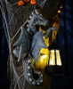 GOODECO DRAGON TREE HUGGER SOLAR LANTERN GARDEN STATUE 9.3" - GRAY