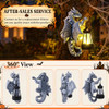 GOODECO DRAGON TREE HUGGER SOLAR LANTERN GARDEN STATUE 9.3" - GRAY