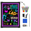 Woodsam LED Drawing Painting Board - 24" x 16" Erasable Non Porous Glass Surface