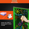 Woodsam LED Drawing Painting Board - 24" x 16" Erasable Non Porous Glass Surface