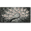 Tyed Art-24x48inch Flowers Contemporary Art Oil Painting Abstract White Flowers New
