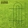 Umien Decorative Garden Fence Boarder 13 Pack 18in H x 20ft L Rustproof - BLACK New