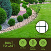 Umien Decorative Garden Fence Boarder 13 Pack 18in H x 20ft L Rustproof - BLACK New