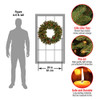 National Tree Company 24in Pre-Lit Crestwood Spruce Christmas Wreath - Green New