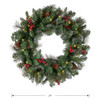 National Tree Company 24in Pre-Lit Crestwood Spruce Christmas Wreath - Green New