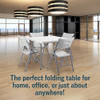 National Public Seating NPS BT Series 36" Square Top Folding Table Speckled Grey New