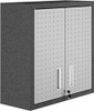Manhattan Comfort Fortress Floating Storage Cabinet Modern Stainless Steel Grey New