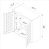 Manhattan Comfort Fortress Floating Storage Cabinet Modern Stainless Steel Grey New